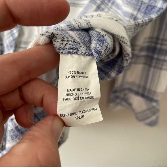 RAILS Hunter Plaid Blue White Button Down XS - Picture 6 of 7